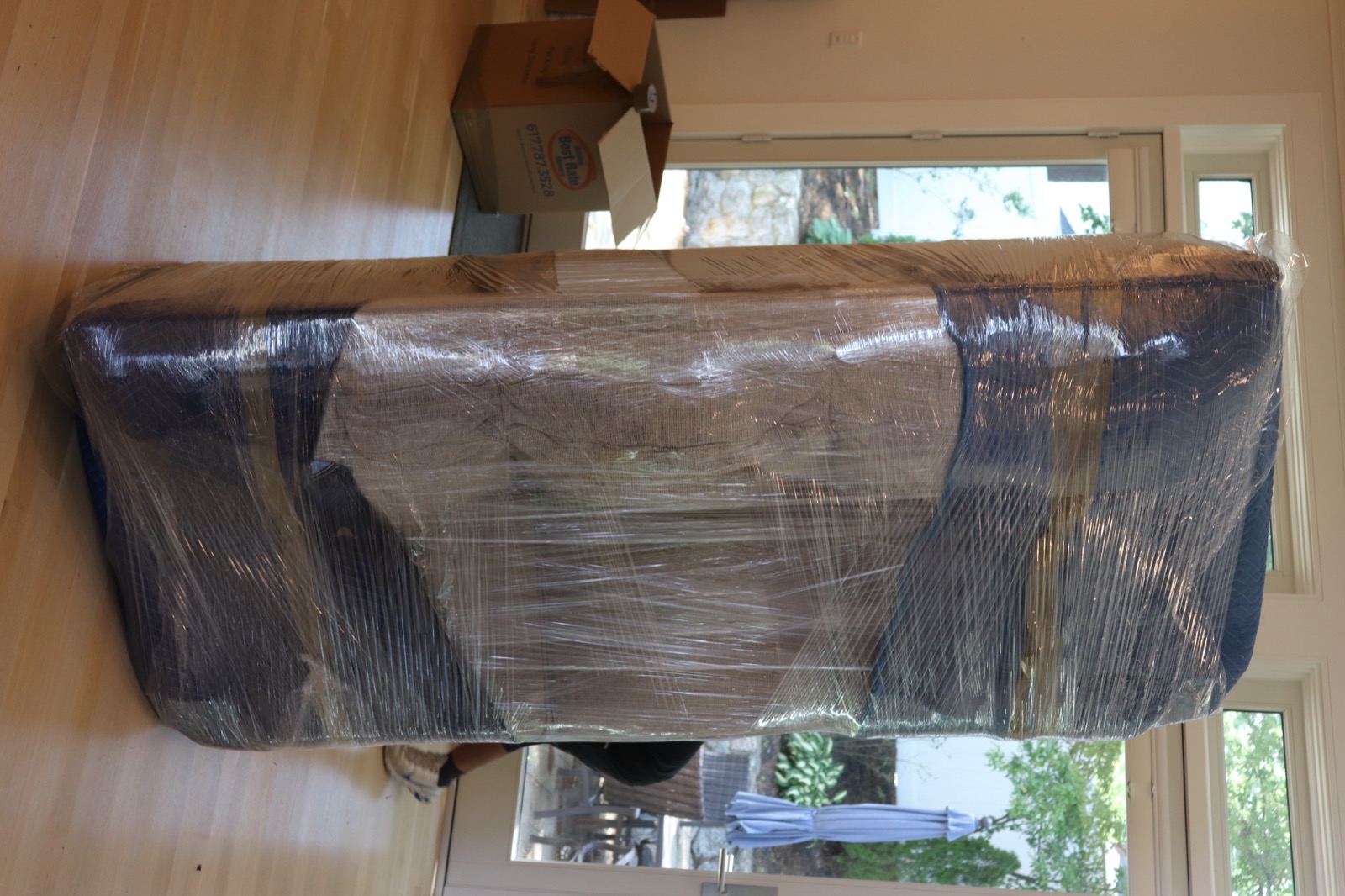 BBRM team unboxing and placing furniture