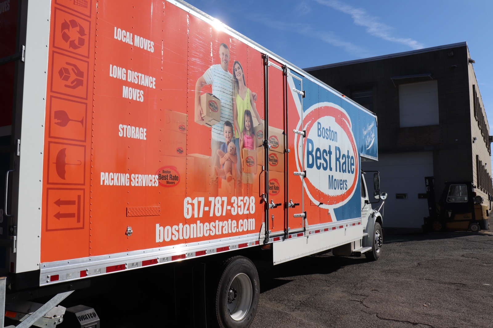 Boston Best Rate Movers truck — rear view