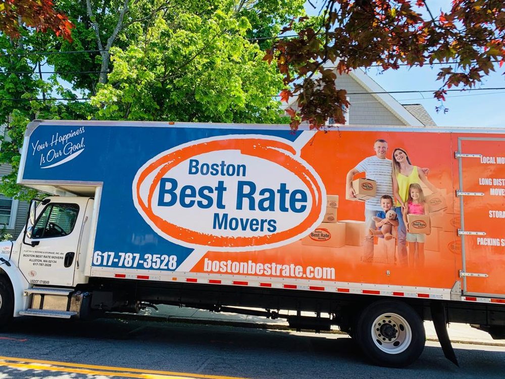 Boston Best Rate Movers truck on a move